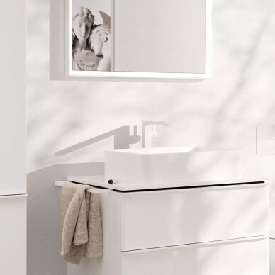 Praustuvo maišytuvas Hansgrohe Tecturis E 240 be dugno vožtuvo, balta matinė 1 Praustuvo maišytuvas Hansgrohe Tecturis E 240 be dugno vožtuvo, balta matinė 1