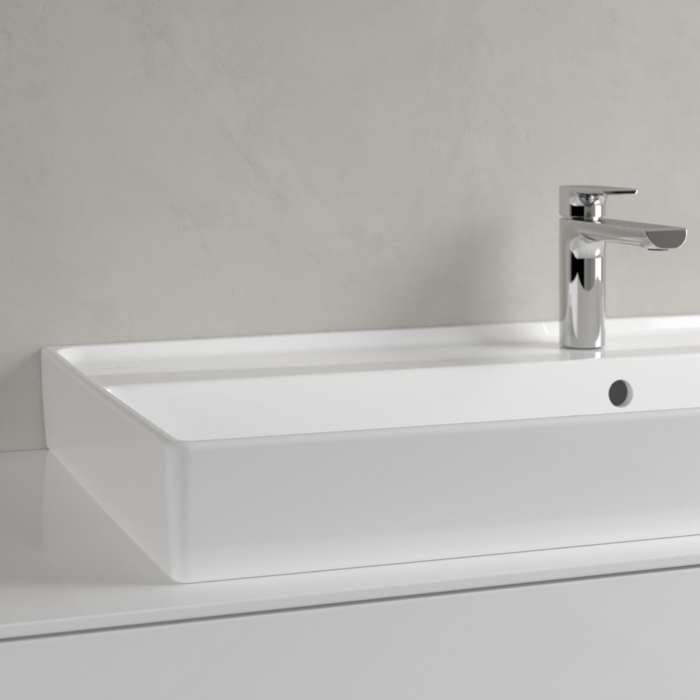 Praustuvas VILLEROY&BOCH Collaro 1000x470x160mm, šlifuota apačia Ceramic Plus danga, white alpin 3 Praustuvas VILLEROY&BOCH Collaro 1000x470x160mm, šlifuota apačia Ceramic Plus danga, white alpin 3