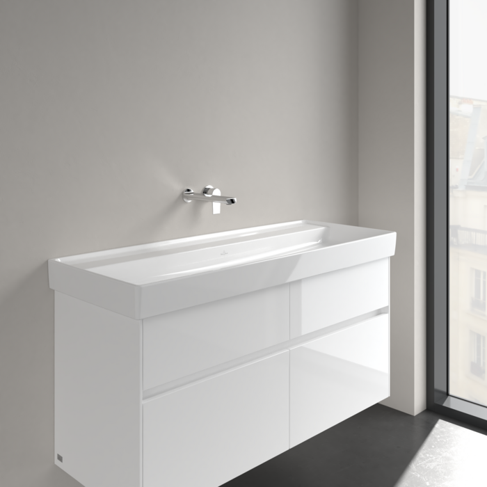 Praustuvas VILLEROY&BOCH Collaro 1200x470 be skylės maišytuvui, be perpylimo, Ceramic Plus danga, white alpin 3 Praustuvas VILLEROY&BOCH Collaro 1200x470 be skylės maišytuvui, be perpylimo, Ceramic Plus danga, white alpin 3
