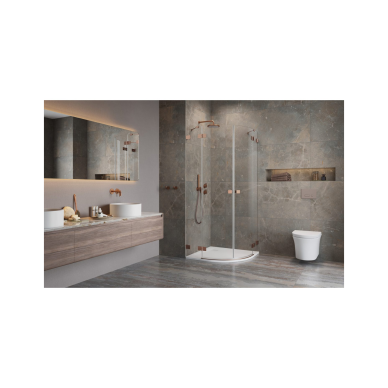 Pusapvalė dušo kabina Radaway Essenza Pro Brushed Copper PDD, skaidrus stiklas 4 Pusapvalė dušo kabina Radaway Essenza Pro Brushed Copper PDD, skaidrus stiklas 4