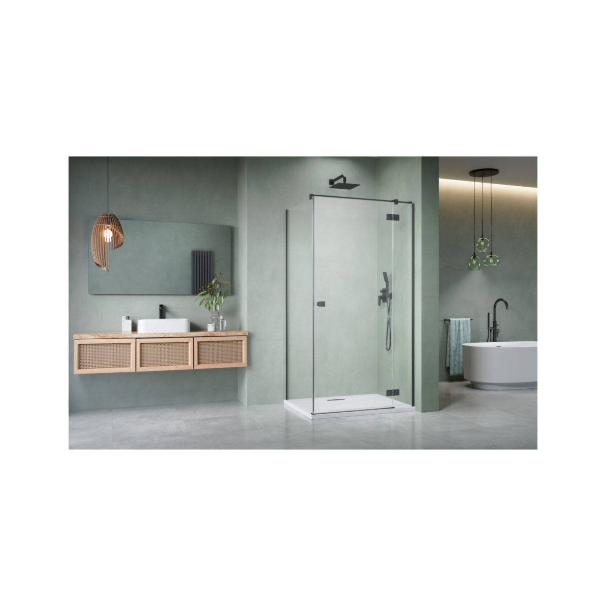 Radaway Essenza 8 Brushed GunMetal KDJ kampinė dušo kabina, skaidrus stiklas 1 Radaway Essenza 8 Brushed GunMetal KDJ kampinė dušo kabina, skaidrus stiklas 1