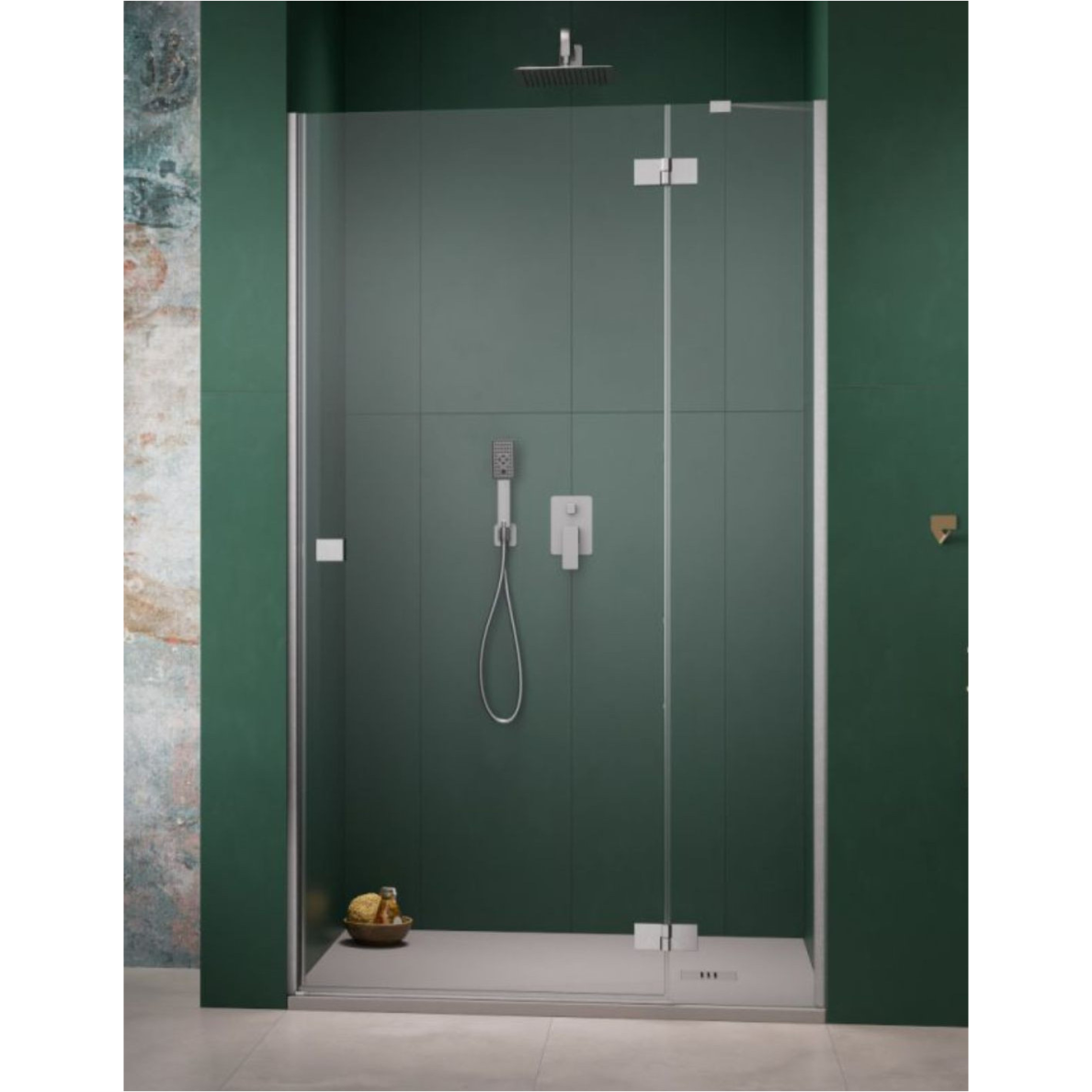Radaway Essenza 8 Brushed Nickel DWJ dušo durys, skaidrus stiklas Radaway Essenza 8 Brushed Nickel DWJ dušo durys, skaidrus stiklas