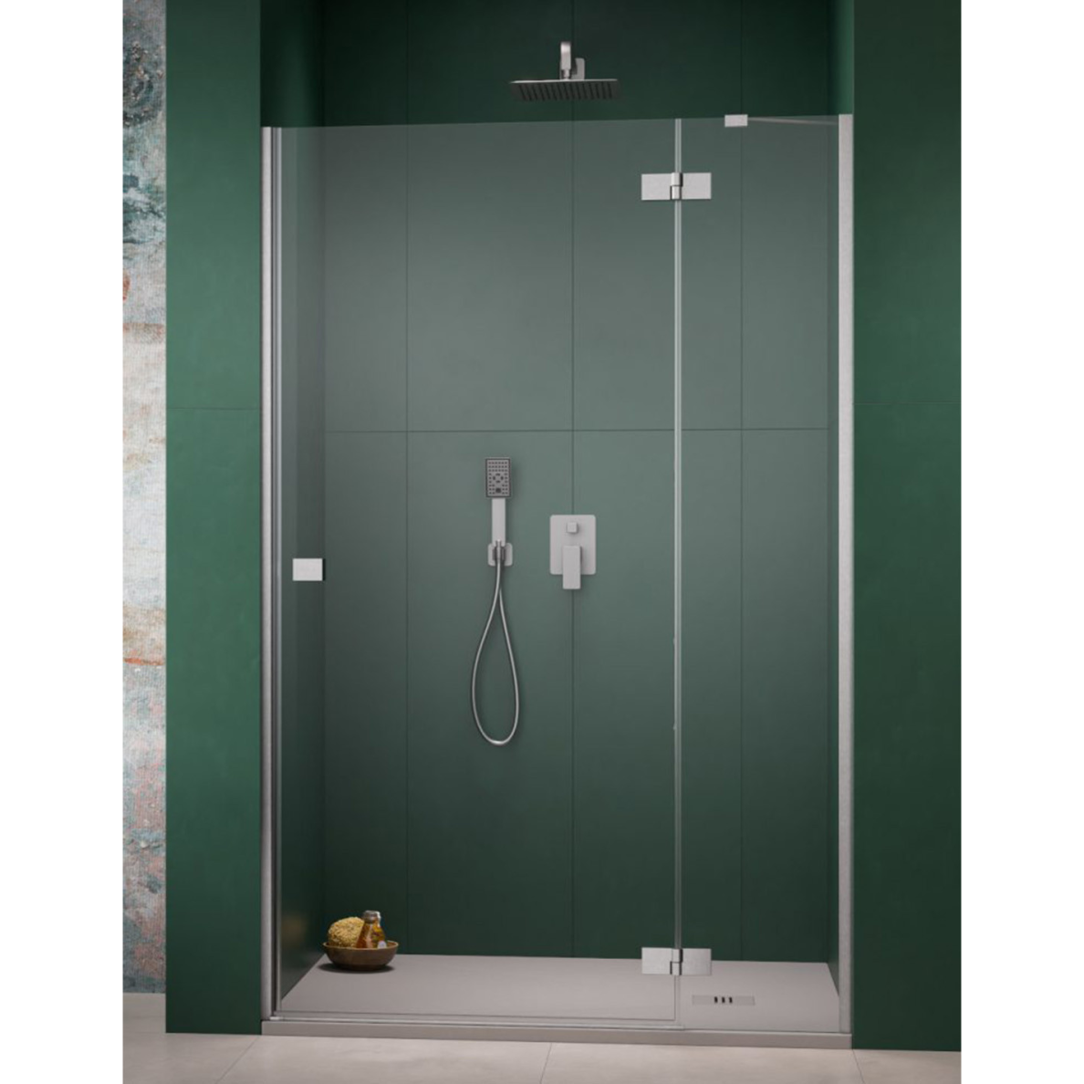 Radaway Essenza Brushed Nickel DWJ dušo durys, skaidrus stiklas Radaway Essenza Brushed Nickel DWJ dušo durys, skaidrus stiklas