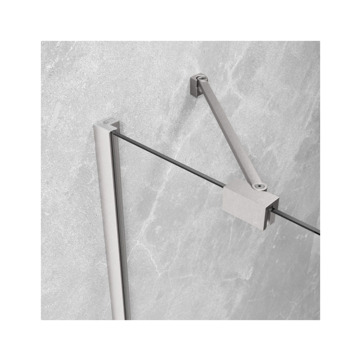 Radaway Essenza Brushed Nickel KDJ kampinė dušo kabina, skaidrus stiklas 2