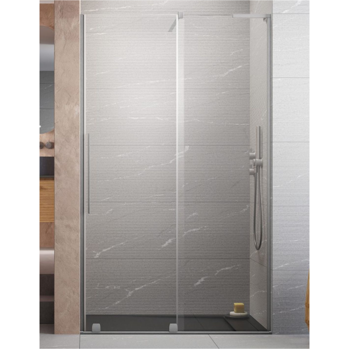 Radaway Furo SL Brushed Nickel DWJ dušo durys, skaidrus stiklas Radaway Furo SL Brushed Nickel DWJ dušo durys, skaidrus stiklas