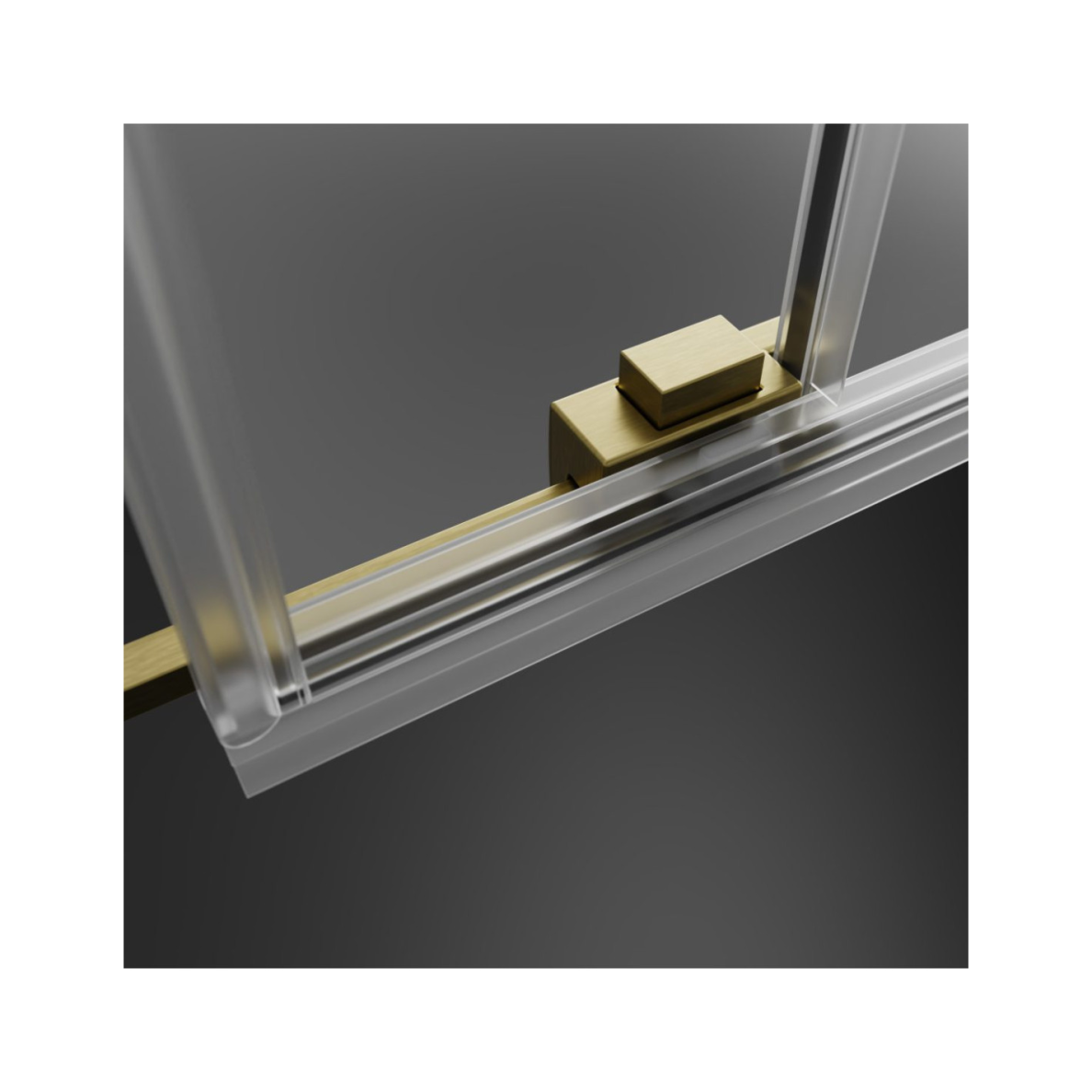 Radaway Idea DWD Brushed Gold dušo durys, skaidrus stiklas 1