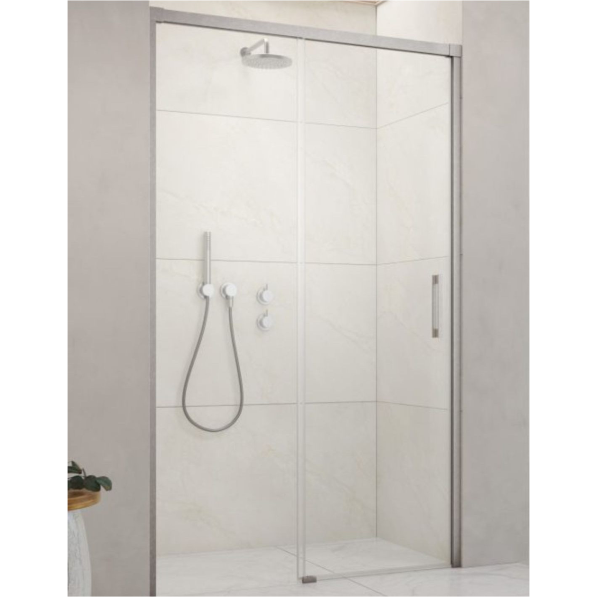 Radaway Idea DWJ Brushed Nickel dušo durys, skaidrus stiklas Radaway Idea DWJ Brushed Nickel dušo durys, skaidrus stiklas