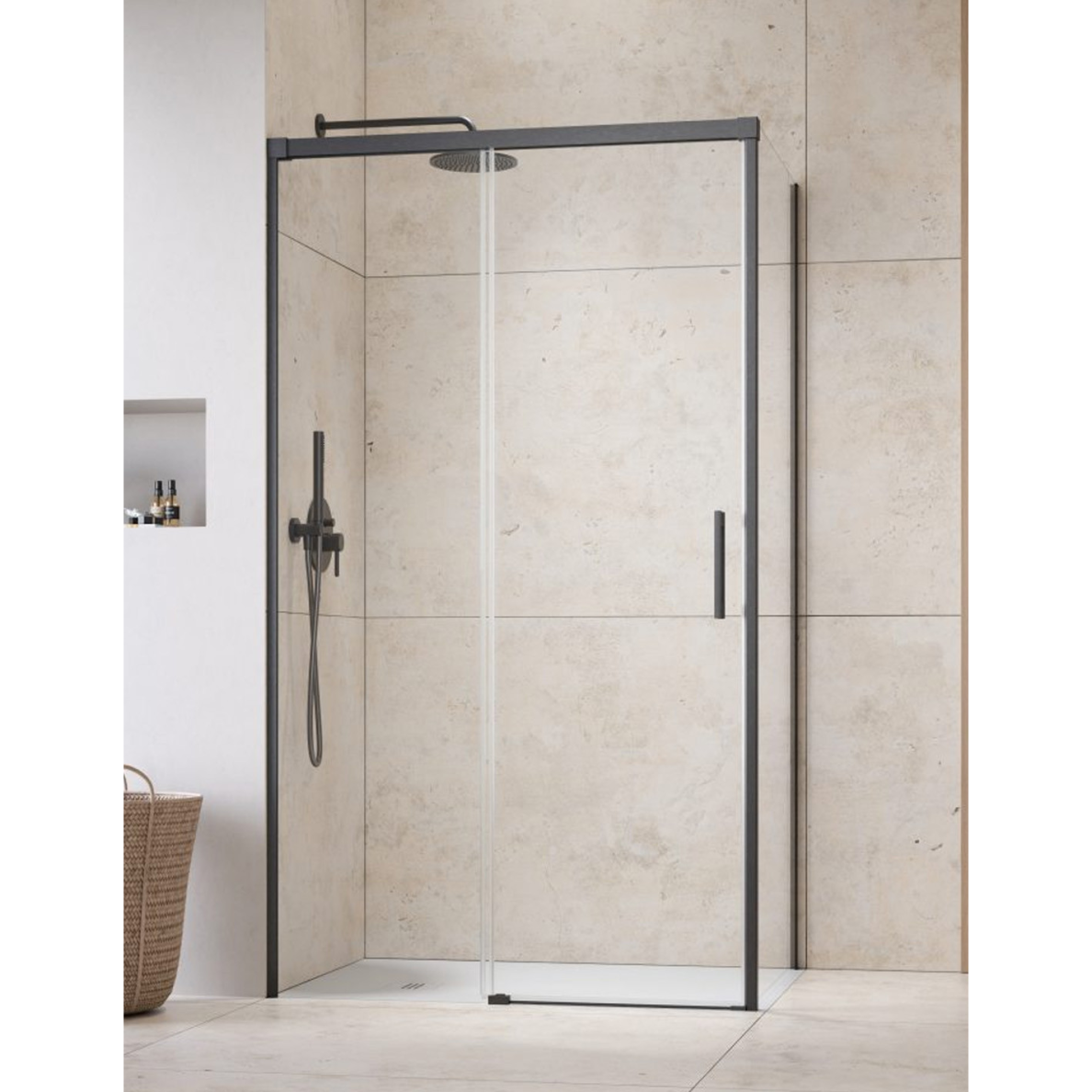 Radaway Idea KDJ Brushed GunMetal kampinė dušo kabina, skaidrus stiklas Radaway Idea KDJ Brushed GunMetal kampinė dušo kabina, skaidrus stiklas