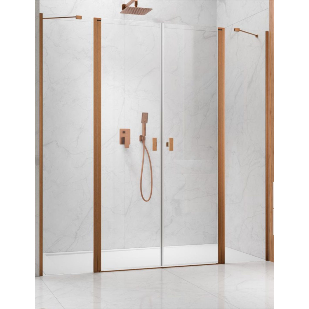 Radaway NES Brushed Copper DWD II dušo durys