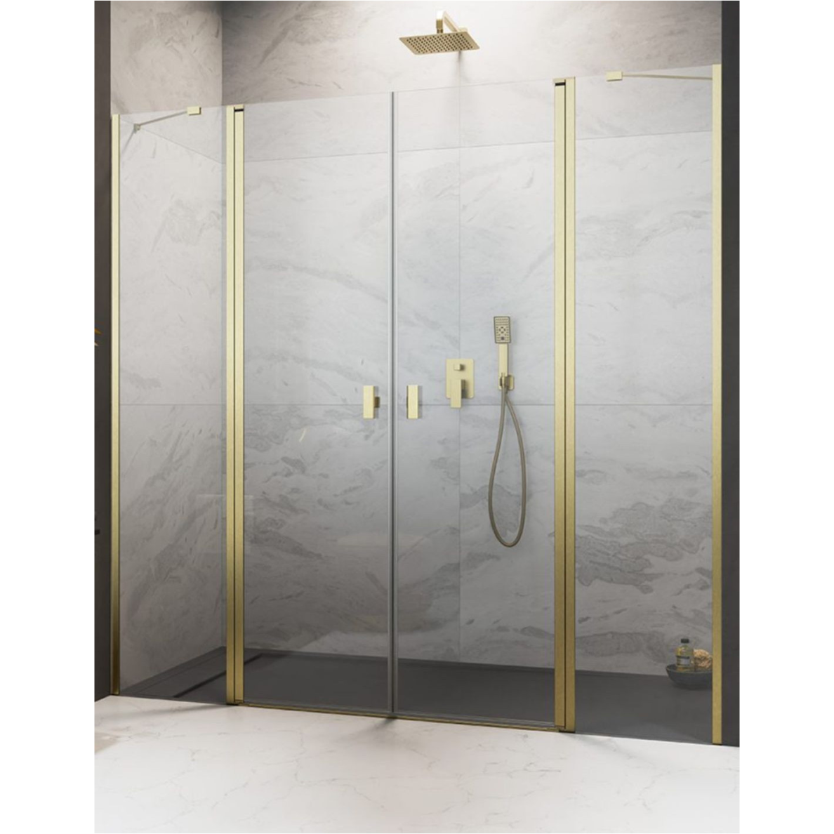 Radaway NES Brushed Gold DWD II dušo durys Radaway NES Brushed Gold DWD II dušo durys