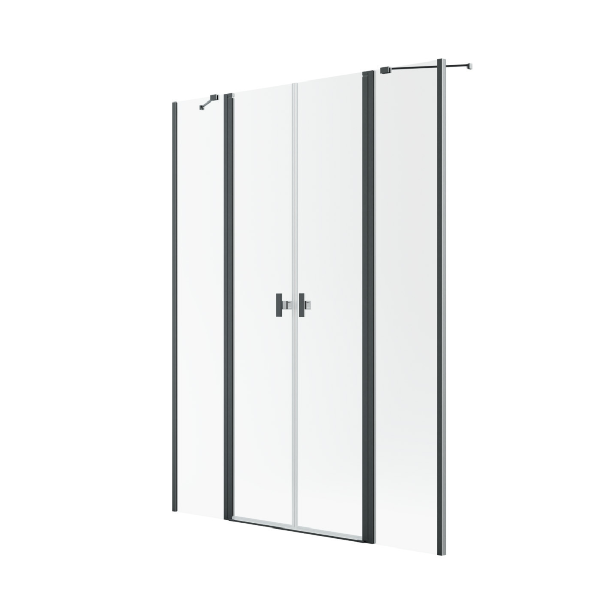 Radaway NES Brushed GunMetal DWD II dušo durys 1 Radaway NES Brushed GunMetal DWD II dušo durys 1