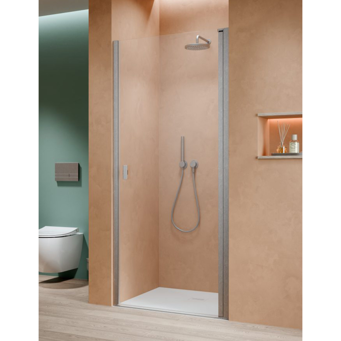 Radaway Nes Brushed Nickel DWJ I dušo durys Radaway Nes Brushed Nickel DWJ I dušo durys