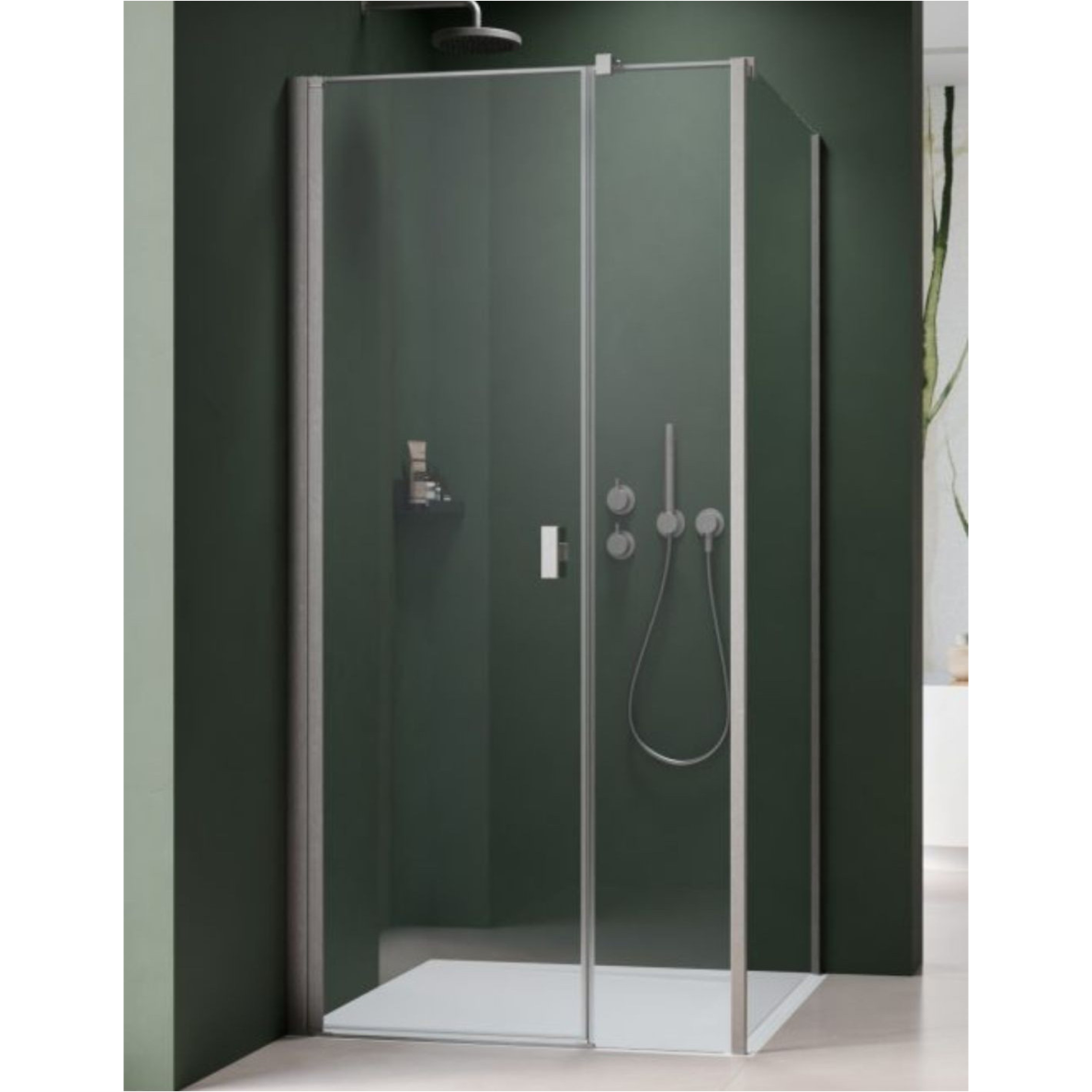 Radaway Nes Brushed Nickel KDS I kampinė dušo kabina, skaidrus stiklas Radaway Nes Brushed Nickel KDS I kampinė dušo kabina, skaidrus stiklas