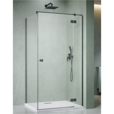 Radaway Essenza 8 Brushed GunMetal KDJ kampinė dušo kabina, skaidrus stiklas Radaway Essenza 8 Brushed GunMetal KDJ kampinė dušo kabina, skaidrus stiklas