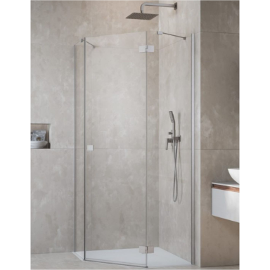 Radaway Essenza 8 Brushed Nickel PTJ penkiakampė dušo kabina, skaidrus stiklas Radaway Essenza 8 Brushed Nickel PTJ penkiakampė dušo kabina, skaidrus stiklas