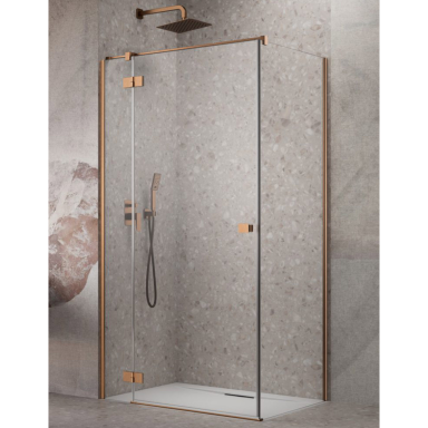 Radaway Essenza Brushed Copper KDJ kampinė dušo kabina, skaidrus stiklas Radaway Essenza Brushed Copper KDJ kampinė dušo kabina, skaidrus stiklas