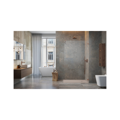 Radaway Essenza Pro Brushed Copper Walk-in nejudanti dušo sienelė, skaidrus stiklas Radaway Essenza Pro Brushed Copper Walk-in nejudanti dušo sienelė, skaidrus stiklas