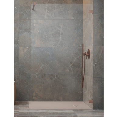 Radaway Essenza Pro Brushed Copper Walk-in nejudanti dušo sienelė, skaidrus stiklas Radaway Essenza Pro Brushed Copper Walk-in nejudanti dušo sienelė, skaidrus stiklas