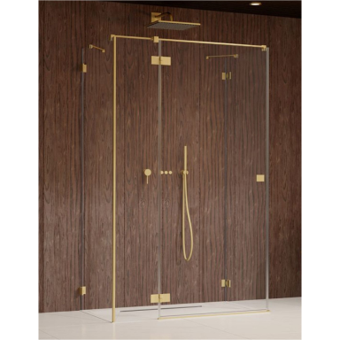 Radaway Essenza Pro Brushed Gold KDJ+S kampinė dušo kabina, skaidrus stiklas Radaway Essenza Pro Brushed Gold KDJ+S kampinė dušo kabina, skaidrus stiklas