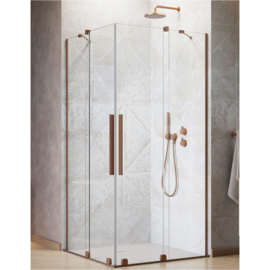 Radaway Furo Brushed Copper KDD kampinė dušo kabina Radaway Furo Brushed Copper KDD kampinė dušo kabina