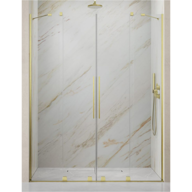 Radaway Furo Brushed Gold DWD dušo durys, skaidrus stiklas Radaway Furo Brushed Gold DWD dušo durys, skaidrus stiklas