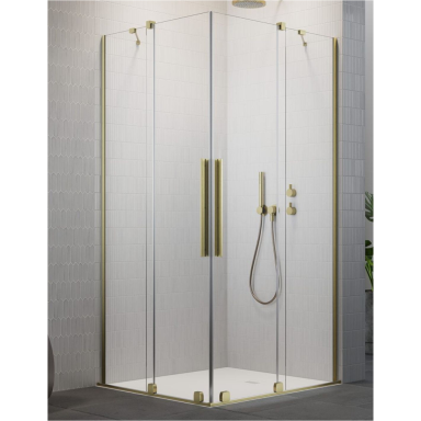 Radaway Furo Brushed Gold KDD kampinė dušo kabina Radaway Furo Brushed Gold KDD kampinė dušo kabina