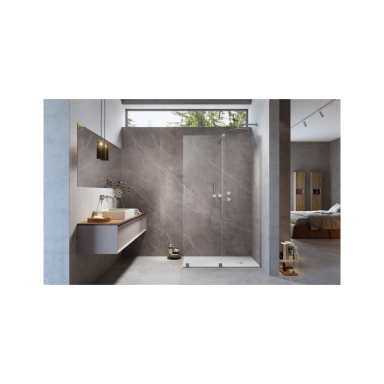 Radaway Furo Brushed Nickel Walk-in dušo sienelė, skaidrus stiklas Radaway Furo Brushed Nickel Walk-in dušo sienelė, skaidrus stiklas