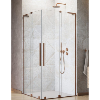 Radaway Furo SL Brushed Copper KDD kampinė dušo kabina Radaway Furo SL Brushed Copper KDD kampinė dušo kabina