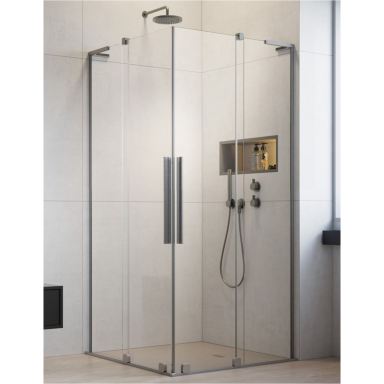 Radaway Furo SL Brushed Nickel KDD kampinė dušo kabina Radaway Furo SL Brushed Nickel KDD kampinė dušo kabina