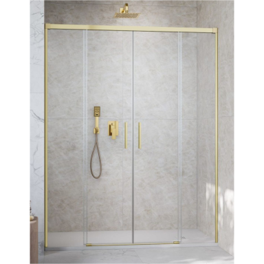 Radaway Idea 8 Brushed Gold DWD dušo durys, skaidrus stiklas Radaway Idea 8 Brushed Gold DWD dušo durys, skaidrus stiklas