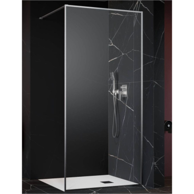 Radaway Modo F Brushed Nickel II nejudanti dušo sienelė, skaidrus stiklas Radaway Modo F Brushed Nickel II nejudanti dušo sienelė, skaidrus stiklas