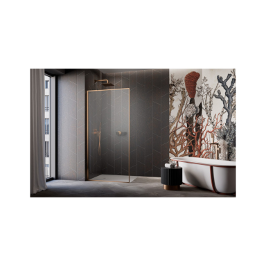 Radaway Modo F SL Brushed Copper II nejudanti dušo sienelė, skaidrus stiklas Radaway Modo F SL Brushed Copper II nejudanti dušo sienelė, skaidrus stiklas