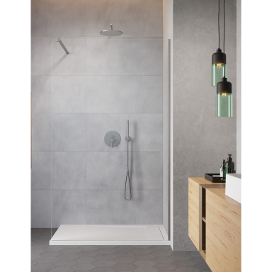 Radaway Modo X Brushed Nickel II nejudanti dušo sienelė, skaidrus stiklas Radaway Modo X Brushed Nickel II nejudanti dušo sienelė, skaidrus stiklas