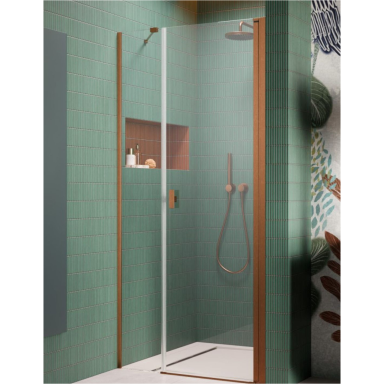 Radaway Nes Brushed Copper DWS dušo durys, skaidrus stiklas Radaway Nes Brushed Copper DWS dušo durys, skaidrus stiklas