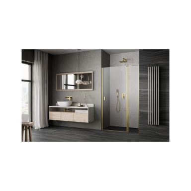 Radaway Nes Brushed Gold DWJ II dušo durys, skaidrus stiklas Radaway Nes Brushed Gold DWJ II dušo durys, skaidrus stiklas
