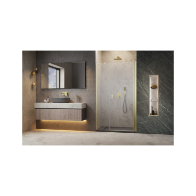 Radaway Nes Brushed Gold DWS dušo durys, skaidrus stiklas Radaway Nes Brushed Gold DWS dušo durys, skaidrus stiklas