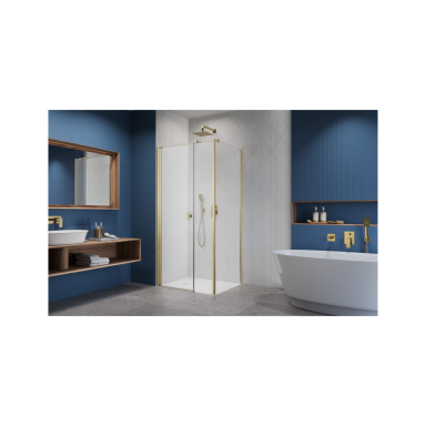 Radaway Nes Brushed Gold KDS I kampinė dušo kabina, skaidrus stiklas Radaway Nes Brushed Gold KDS I kampinė dušo kabina, skaidrus stiklas