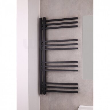 Rankšluosčių džiovintuvas WOBBEE FLINT BLACK 50x100cm juodas matinis Rankšluosčių džiovintuvas WOBBEE FLINT BLACK 50x100cm juodas matinis