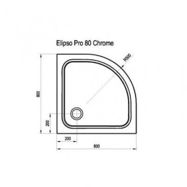 Ravak pusapvalis dušo padėklas Elipso Pro Chrome 800x800 Ravak pusapvalis dušo padėklas Elipso Pro Chrome 800x800