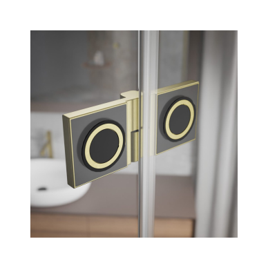 Radaway Essenza 8 Brushed Gold DWJ dušo durys, skaidrus stiklas 4 Radaway Essenza 8 Brushed Gold DWJ dušo durys, skaidrus stiklas 4