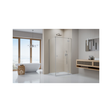 Radaway Essenza 8 Brushed Nickel KDJ kampinė dušo kabina, skaidrus stiklas 1 Radaway Essenza 8 Brushed Nickel KDJ kampinė dušo kabina, skaidrus stiklas 1