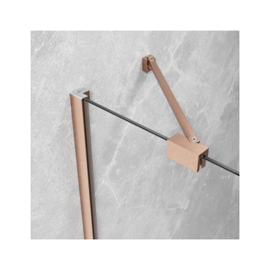 Radaway Essenza Brushed Copper KDJ kampinė dušo kabina, skaidrus stiklas 3