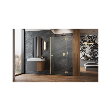 Radaway Essenza Brushed Gold DWJ dušo durys, skaidrus stiklas 1 Radaway Essenza Brushed Gold DWJ dušo durys, skaidrus stiklas 1