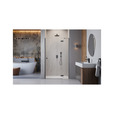 Radaway Essenza Brushed GunMetal DWJ dušo durys, skaidrus stiklas 1