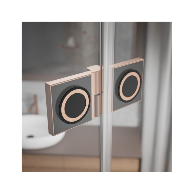 Radaway Essenza Pro Brushed Copper KDJ+S kampinė dušo kabina, skaidrus stiklas 2