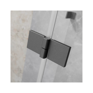 Radaway Essenza Pro Brushed GunMetal KDJ kampinė dušo kabina, skaidrus stiklas 4