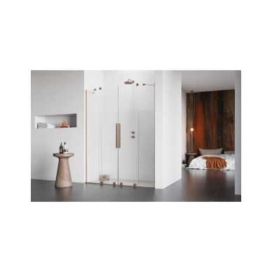 Radaway Furo Brushed Copper DWD dušo durys, skaidrus stiklas 1