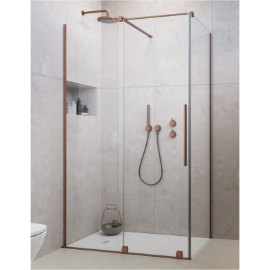 Radaway Furo Brushed Copper KDJ kampinė dušo kabina, skaidrus stiklas Radaway Furo Brushed Copper KDJ kampinė dušo kabina, skaidrus stiklas