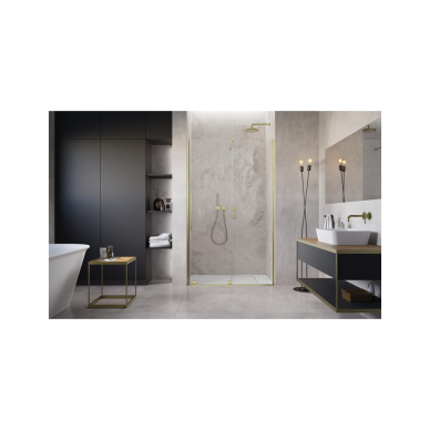 Radaway Furo Brushed Gold DWJ dušo durys, skaidrus stiklas 1 Radaway Furo Brushed Gold DWJ dušo durys, skaidrus stiklas 1