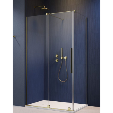Radaway Furo Brushed Gold KDJ kampinė dušo kabina, skaidrus stiklas Radaway Furo Brushed Gold KDJ kampinė dušo kabina, skaidrus stiklas